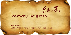 Cserveny Brigitta névjegykártya