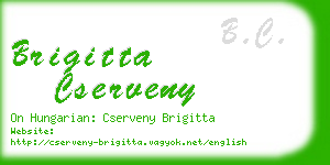 brigitta cserveny business card